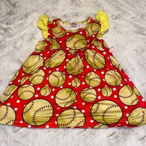 Girls boutique softball blouse